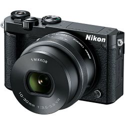 1 J5 Mirrorless Digital Camera with 10-30mm Lens (Black)