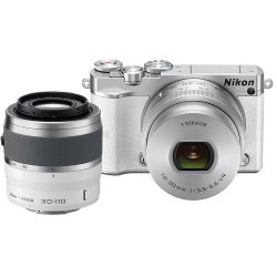 1 J5 Mirrorless Digital Camera with 10-30mm and 30-110mm Lenses (White)
