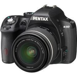 K-50 Digital SLR Camera with 18-55mm f/3.5-5.6 Lens (Black)