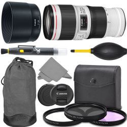 Canon EF 70-200mm f/4L is II USM Lens (2309C002) + AOM Pro Starter Bundle Kit - International Version (1 Year AOM Warranty)
