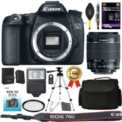 Canon EOS 70D Camera: with EF-S 18-55mm f/3.5-5.6 is STM Lens
