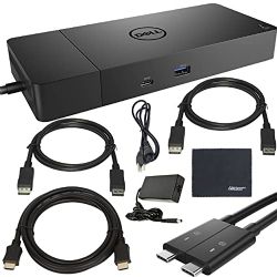 Dell WD19DCS WD19 DCS Performance Docking Station with Up to 210W Power Supply, Dock + ZoomSpeed HDMI Cable + 2 x ZoomSpeed DisplayPort Cables + AOM Starter Bundle