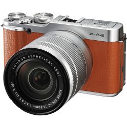 Fujifilm X-A2 Mirrorless Digital Camera with 16-50mm Lens Brown