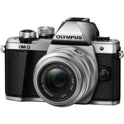 Olympus OM-D E-M10 Mark II Mirrorless Micro Four Thirds Digital Camera with 14-42mm II R Lens (Silver)
