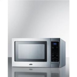 Stainless steel microwave oven with digital touch controls; replaces SCM852