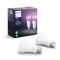 Philips Hue White and Color Ambiance 2-Pack A19 LED Smart Bulb, Bluetooth & Zigbee compatible (Hue Hub Optional), Works with Alexa & Google Assistant  A Certified for Humans Device