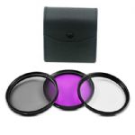 3 Piece 52MM Digital Filter Kit - UV, CPL, FLD with Case