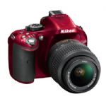 D5200 24.1 Megapixel DX-Format Digital SLR Camera with 18-55mm f/3.5-5.6G AF-S DX (VR) Lens - Red