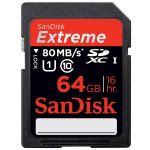 64GB Extreme SDXC - UHS-I Memory Card -80MBS/sec