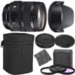 Sigma 24-70mm f/2.8 DG OS HSM Art Lens for Nikon F with AOM Starter Kit, Sigma Case, Hood, Ultraviolet Filter (UV) Polarizing Filter (CPL) Fluorescent Daylight Filter (FL-D)
