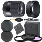 Sigma 30mm f/1.4 DC DN Contemporary Lens for Sony E (302965) + AOM Pro Starter Kit Bundle - International Version (1 Year AOM Warranty)