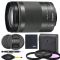 Canon EF-M 18-150mm f/3.5-6.3 is STM Lens (Graphite) (1375C002) + AOM Bundle Package Kit - International Version (1 Year AOM Wty)