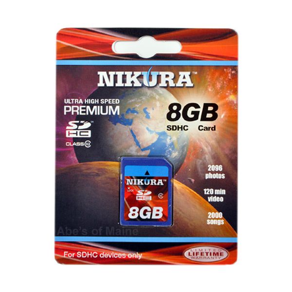 8GB SDHC Ultra High Speed Premium Memory Card Class 10 NI8GBC10