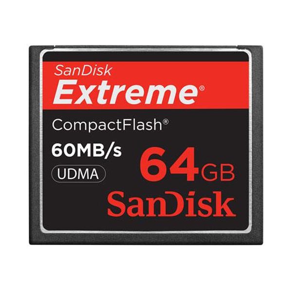 Extreme 64GB CompactFlash (CF) Card 60 MBps Read 60 MBps Write