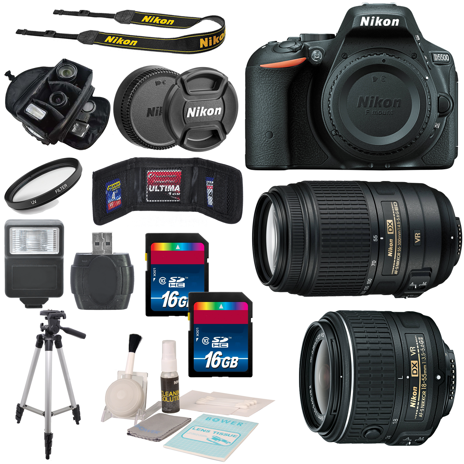 Nikon D5500 Digital SLR Camera Bundle DSLR5500KIT3