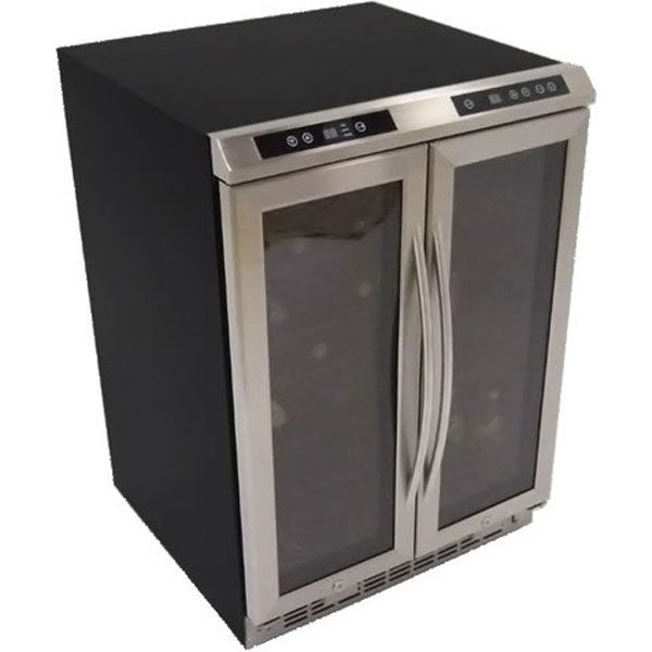 Dual Zone Stainless Steel Under Counter Wine and Beverage Cooler