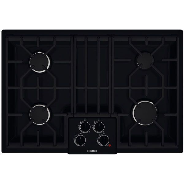 Bosch 30" Gas Cooktop with 4 Sealed Burners Black NGM5064UC