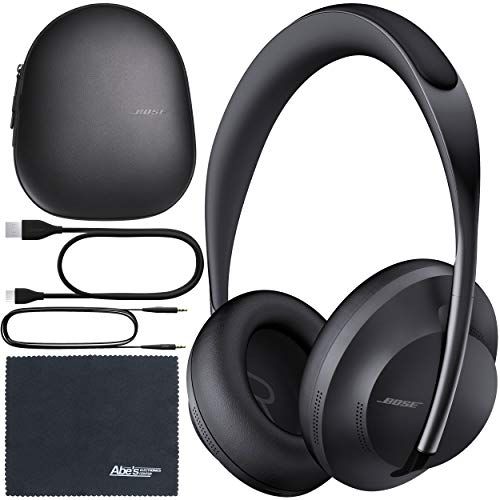 Bose Headphones 700 Noise-Canceling Bluetooth Headphones (Triple Black)  (794297-0100) + AOM Bundle - International Version (1 Year AOM Warranty)