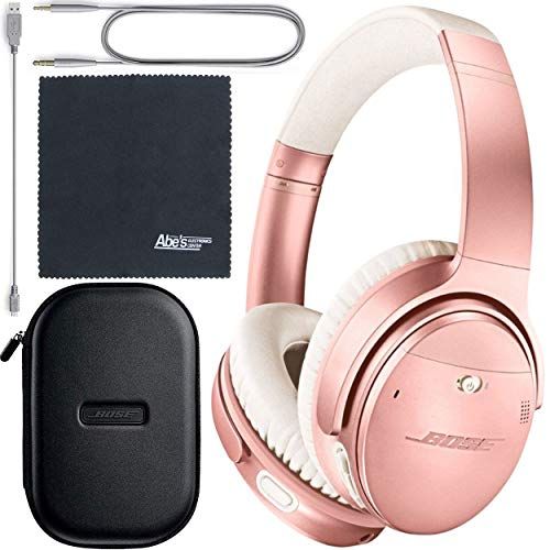 Bose QuietComfort 35 Series II Noise-Canceling Headphones (Rose Gold) (789564-0050) + AOM Bundle: International Version (1 Year AOM Warranty)