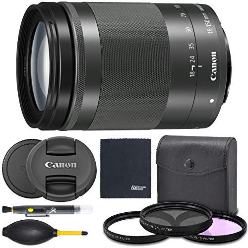 Canon Ef M 18 150mm F 3 5 6 3 Is Stm Lens Graphite 1375c002 Aom Bundle Package Kit International Version 1 Year Aom Wty Canon Ef M 18 150mm F 3 5 6 3 Is Stm Lens Graphite 1375c002 Aom Bundle Package Kit International Version 1 Year Aom Wty