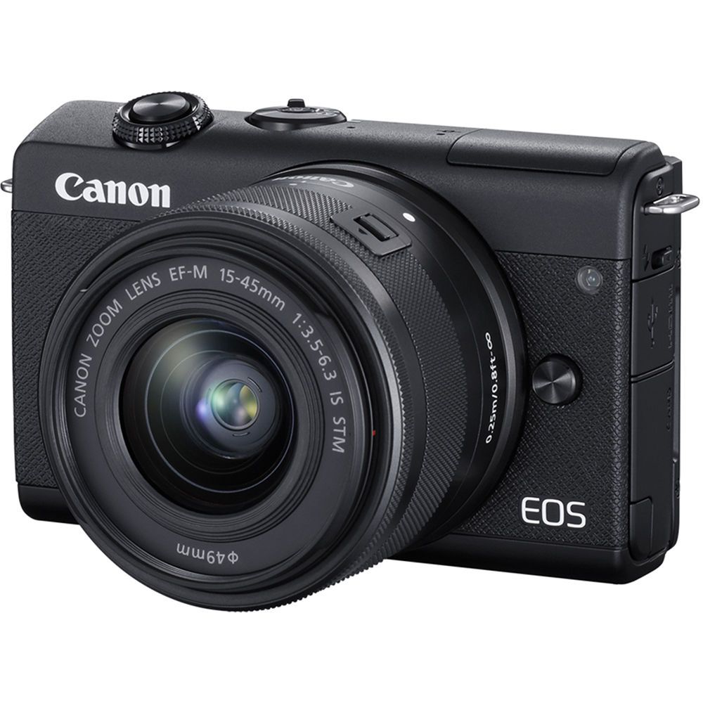 naaien Resoneer emulsie Canon EOS M200 Mirrorless Digital Camera with 15-45mm Lens (Black) 3699C009