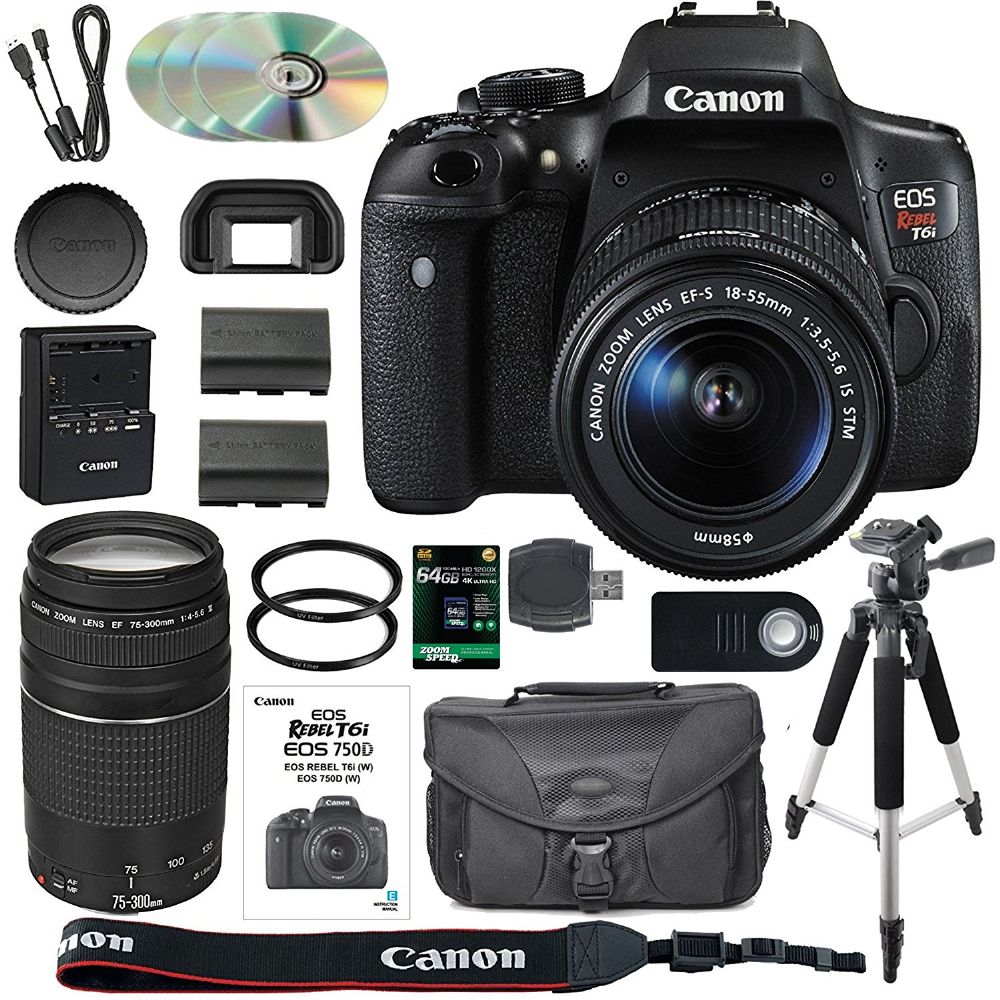 CAMERA CASE BAG + FLEXIBLE TRIPOD FOR CANON EOS REBEL DSLR CAMERAS