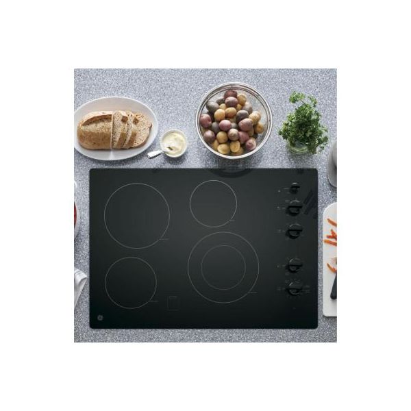 GE(R) 30" BuiltIn Knob Control Electric Cooktop JP3530DJBB