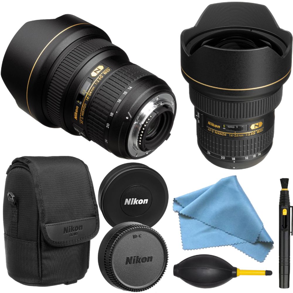 Nikon AF-S Nikkor 14-24mm f/2.8G ED 2163 W/ CL-M3 Case & Pro Kit