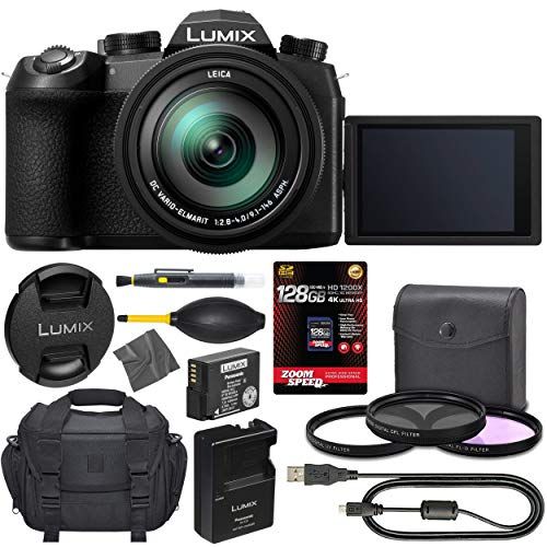 Ongewijzigd zonne Stevenson Panasonic Lumix DC-FZ1000 II Digital Camera: (Black) (DC-FZ1000M2) + 128GB  AOM 4K Pro Kit: International Version (1 Year AOM Warranty)