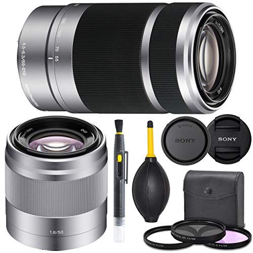 Sony E 50mm f/1.8 OSS Lens (SEL50F18) + Sony E 55-210mm f/4.5-6.3