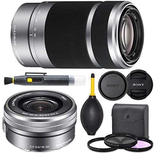 Sony E PZ 16-50mm f/3.5-5.6 OSS Lens (SELP1650) + Sony E 55-210mm