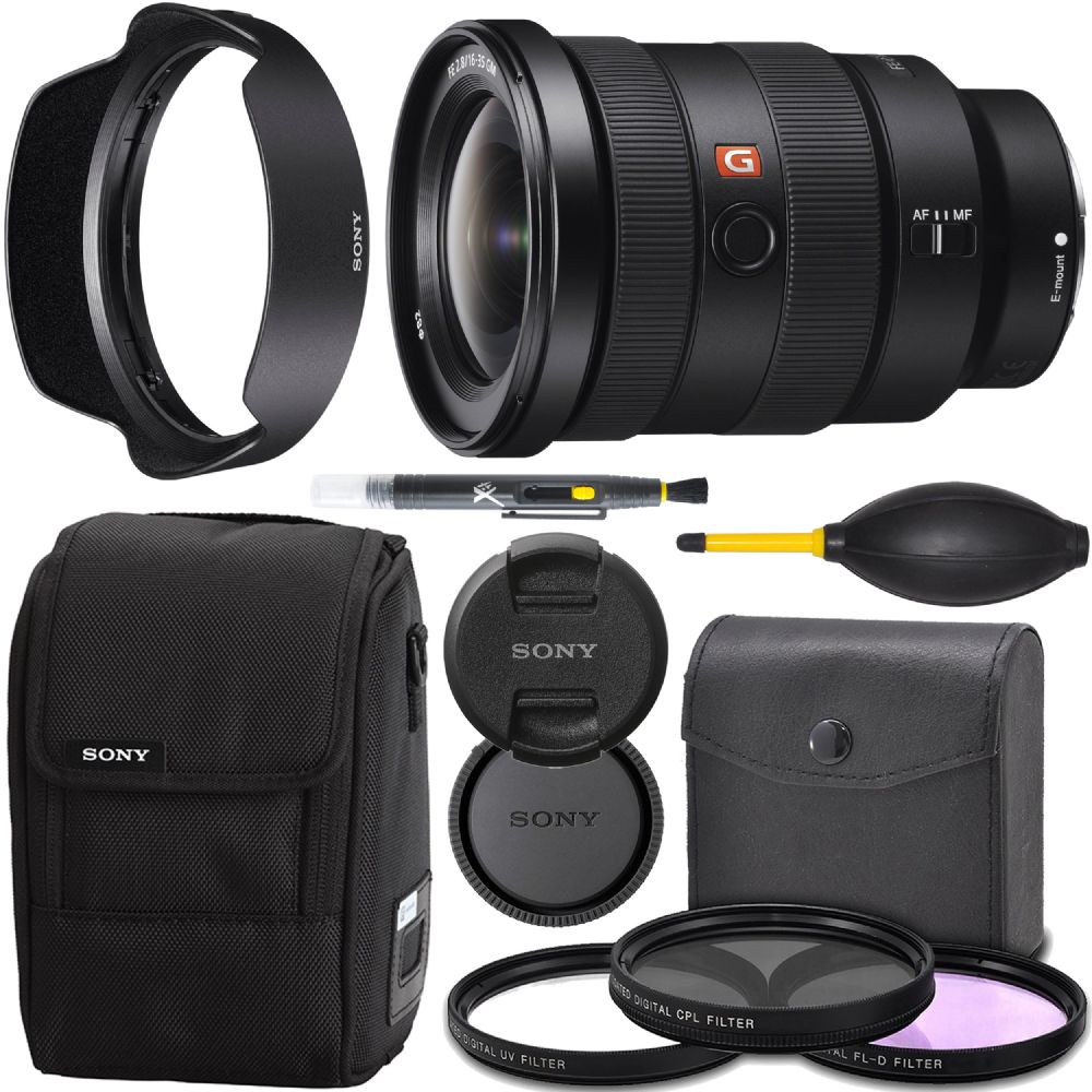 Lam Munching doorboren Sony FE 16-35mm f/2.8 GM: Full Frame Lens (SEL1635GM) + AOM Pro Starter  Bundle Kit - International Version (1 Year AOM Warranty) SEL1635GM