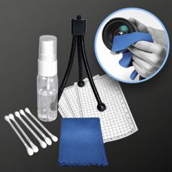 6 Piece Starter Kit - includes, Cleaning Kit, LCD Screen Covers, Table Top Tripod