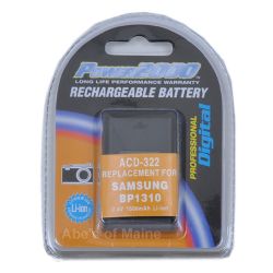 Power2000 BP-1310 Replacement 7.4v, 1500mAh Lithium Ion Battery for Samsung Digital Cameras