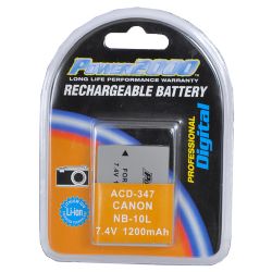 ACD-347 Extended Life Battery For Canon NB-10L 7.4V 1200mAh