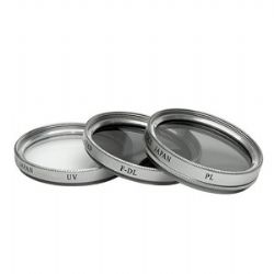 3-Piece High Resolution Filter Set (UV, F-DL, PL) w/ Carrying Case