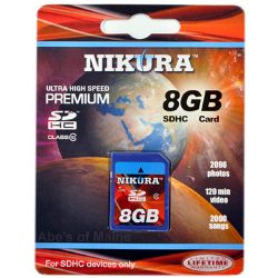 8GB SDHC Ultra High Speed Premium Memory Card - Class 10