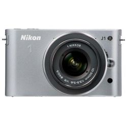 1 J1 Mirrorless Digital Camera with 10mm f/2.8 & 10-30mm f/ 3.5-5.6 VR Lenses - Silver
