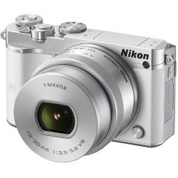 1 J5 Mirrorless Digital Camera with 10-30mm Lens (White)