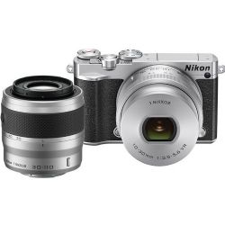 1 J5 Mirrorless Digital Camera with 10-30mm and 30-110mm Lenses (Silver)