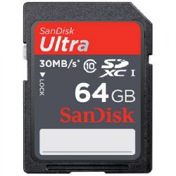 64GB Class 10, Ultra SDXC UHS-I Memory Card, 30 MB/s Read Speed
