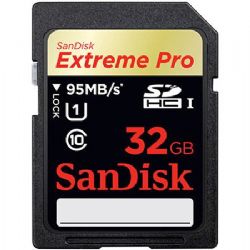 32GB Class 10 ExtremePRO SDHC Memory Card, 95MB Read Speed