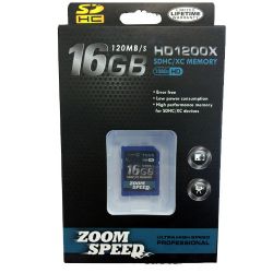 16GB Ultra High Speed Premium SDHC/XC Memory Card 120MB/S- Class 10