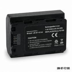 Battery Pack Replacement for Sony NP-FZ100, Compatible with Sony A9 A7III A7RIII Cameras and VG-C3EM Grip, 7.2v 2280mAh 16.4Wh Rechargeable Li-ion Battery (Only Battery)