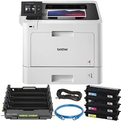 Brother Business Color Laser Printer, HL-L8360CDW, Wireless Networking, Automatic Duplex Printing, Mobile Printing, Cloud Printing + Ethernet Cable Bundle