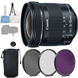 Canon 9519B002 EF-S 10-18mm f/4.5-5.6 IS STM Lens + MORE