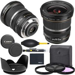 Canon EF-S 10-22mm f/3.5-4.5 USM Lens (9518A002) + AOM Bundle Package Kit - International Version (1 Year AOM Wty)