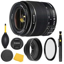Canon EF-S 18-55mm f/3.5-5.6 is II Lens (2042B002) + AOM Pro Starter Bundle Kit - International Version (1 Year AOM Warranty)