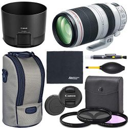 Canon EF 100-400mm f/4.5-5.6L is II USM Lens (9524B002) + AOM Bundle Package Kit - International Version (1 Year AOM Wty)