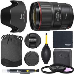 Canon EF 35mm f/1.4L II USM Lens (9523B002) + AOM Pro Bundle - International Version